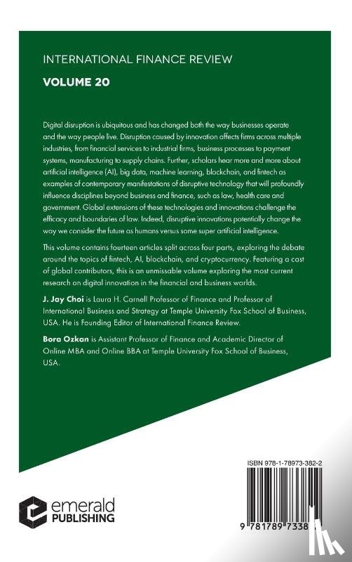  - Disruptive Innovation in Business and Finance in the Digital World