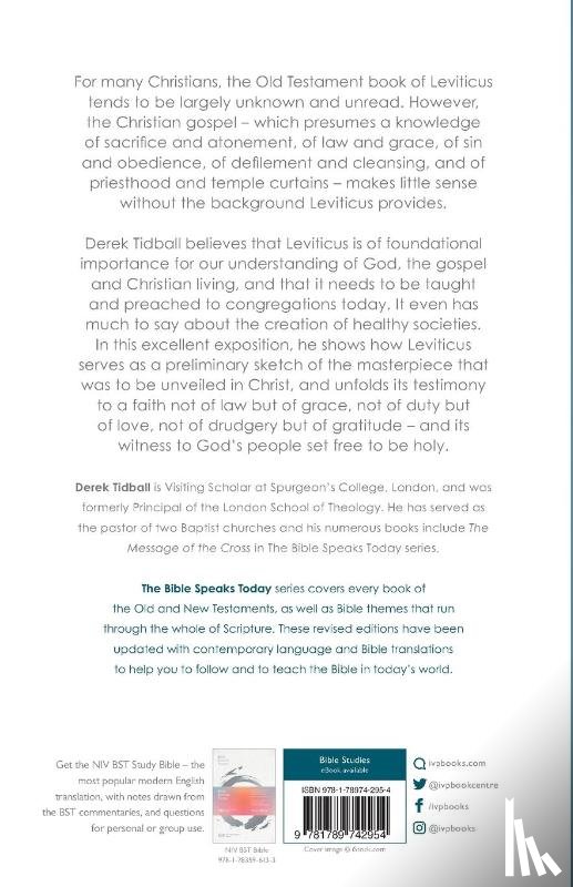 Tidball, Rev Dr Derek (Author) - The Message of Leviticus