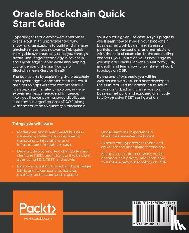 Acharya, Vivek, Eswararao Yerrapati, Anand, Prakash, Nimesh - Oracle Blockchain Quick Start Guide