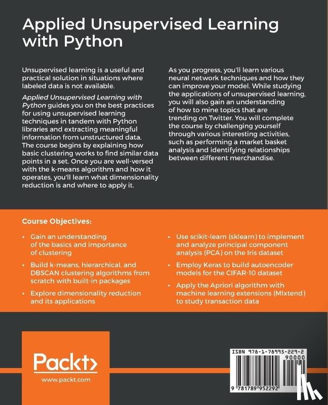 Johnston, Benjamin, Jones, Aaron, Kruger, Christopher - Applied Unsupervised Learning with Python