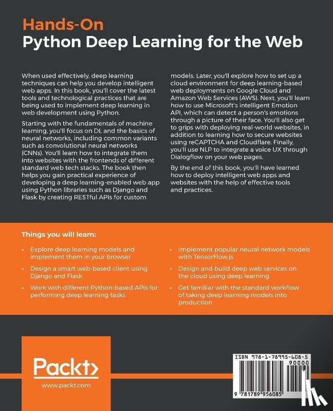 Singh, Anubhav, Paul, Sayak - Hands-On Python Deep Learning for the Web