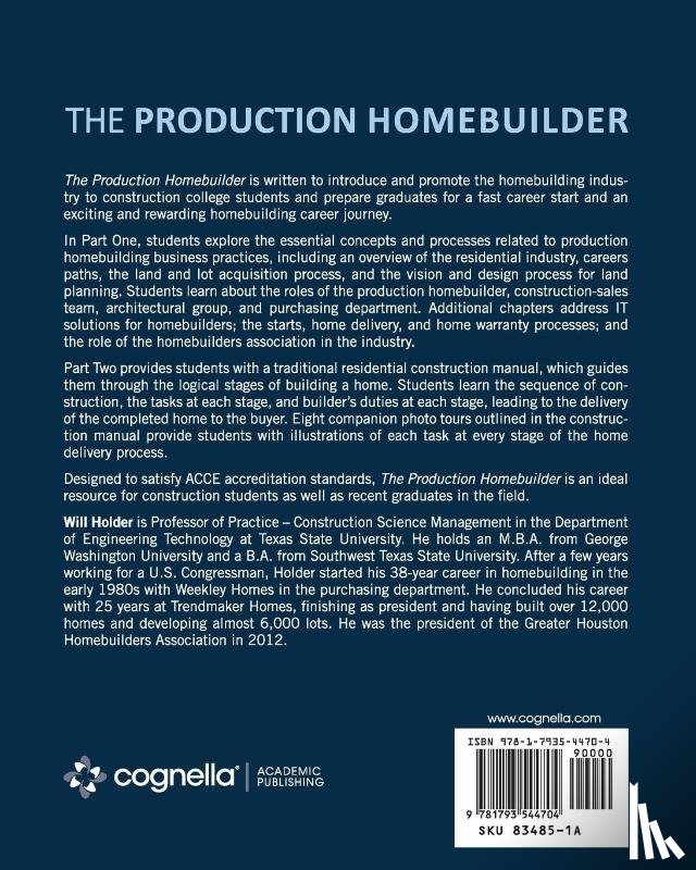 Holder, Will - The Production Homebuilder