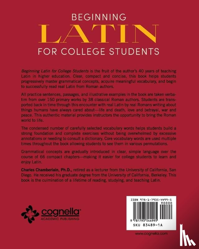 Chamberlain, Charles - Beginning Latin for College Students