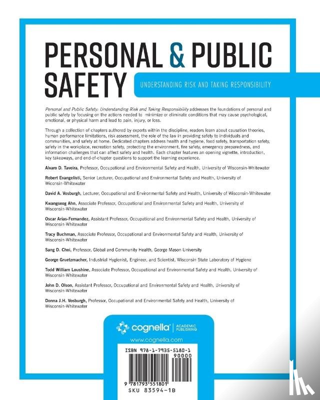 Taveira, Alvaro D., Arias-Fernandez, Oscar, Buchman, Tracy - Personal and Public Safety