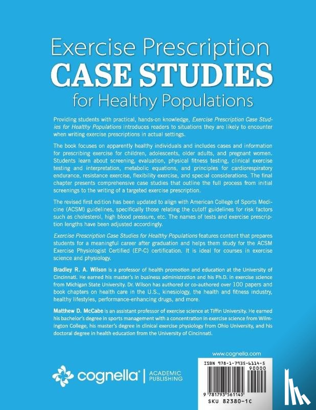 Wilson, Bradley R. A., McCabe, Matthew D. - Exercise Prescription Case Studies for Healthy Populations