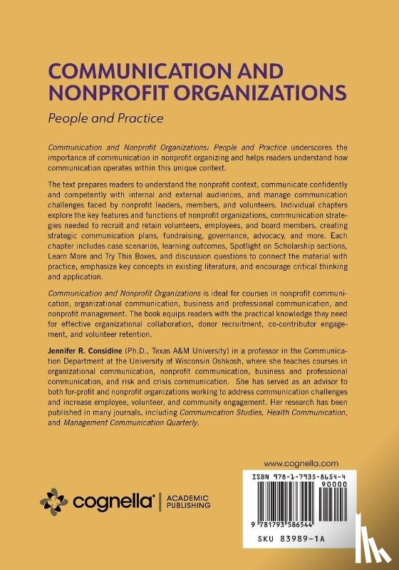 Considine, Jennifer - Communication and Nonprofit Organizations