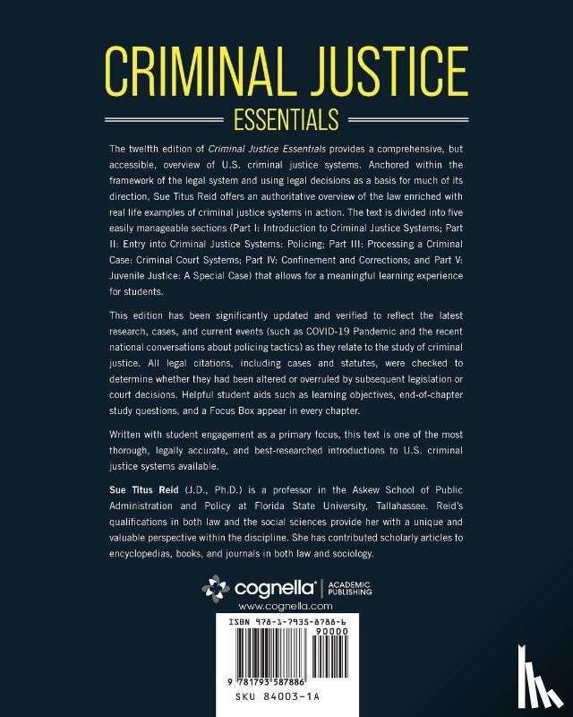 Titus Reid, Sue - Criminal Justice Essentials