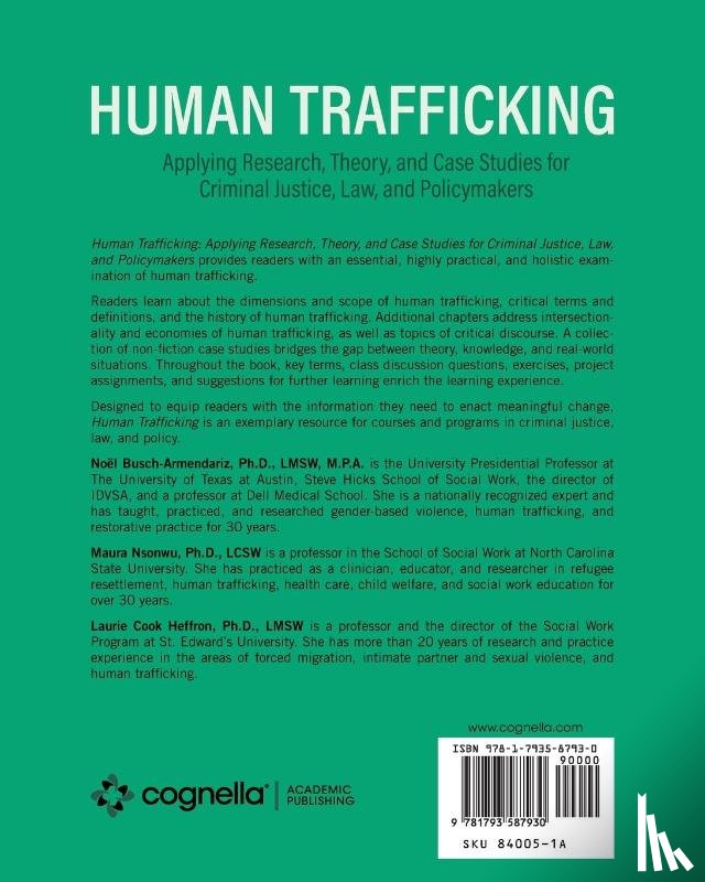 Busch-Armendariz, No¿l, Nsonwu, Maura, Cook Heffron, Laurie - Human Trafficking