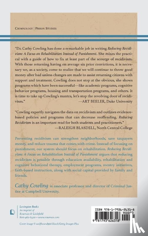 Cowling, Cathy - Reducing Recidivism