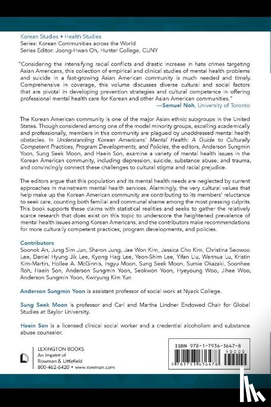  - Understanding Korean Americans’ Mental Health