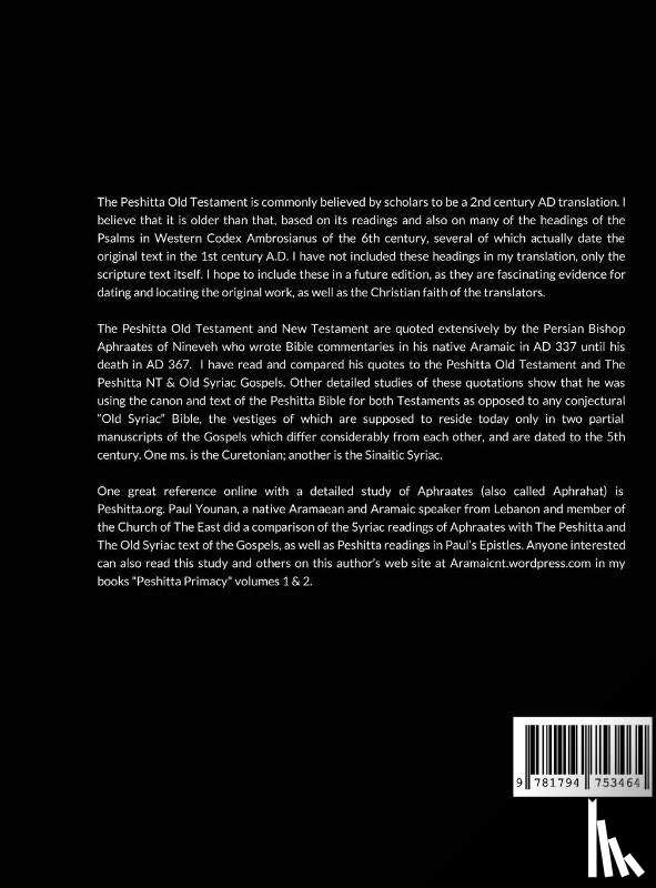 Bauscher, Glenn - The Holy Peshitta Bible Translated