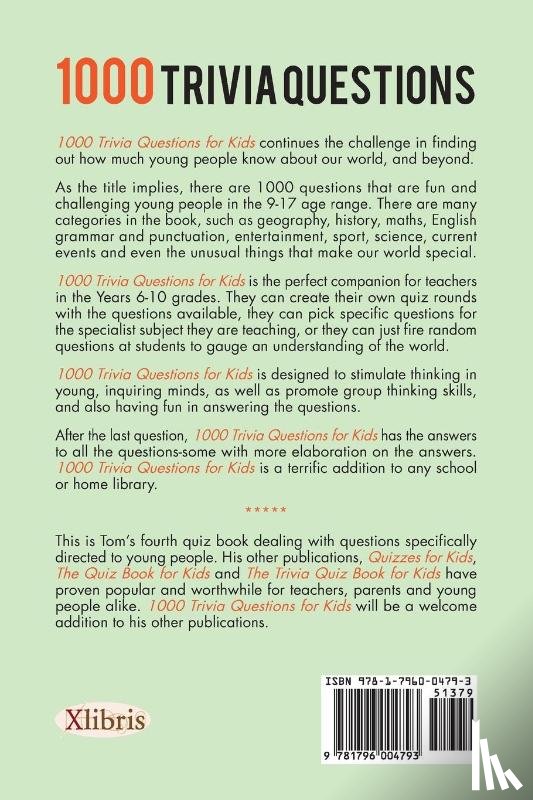 Trifonoff, Tom - 1000 Trivia Questions for Kids