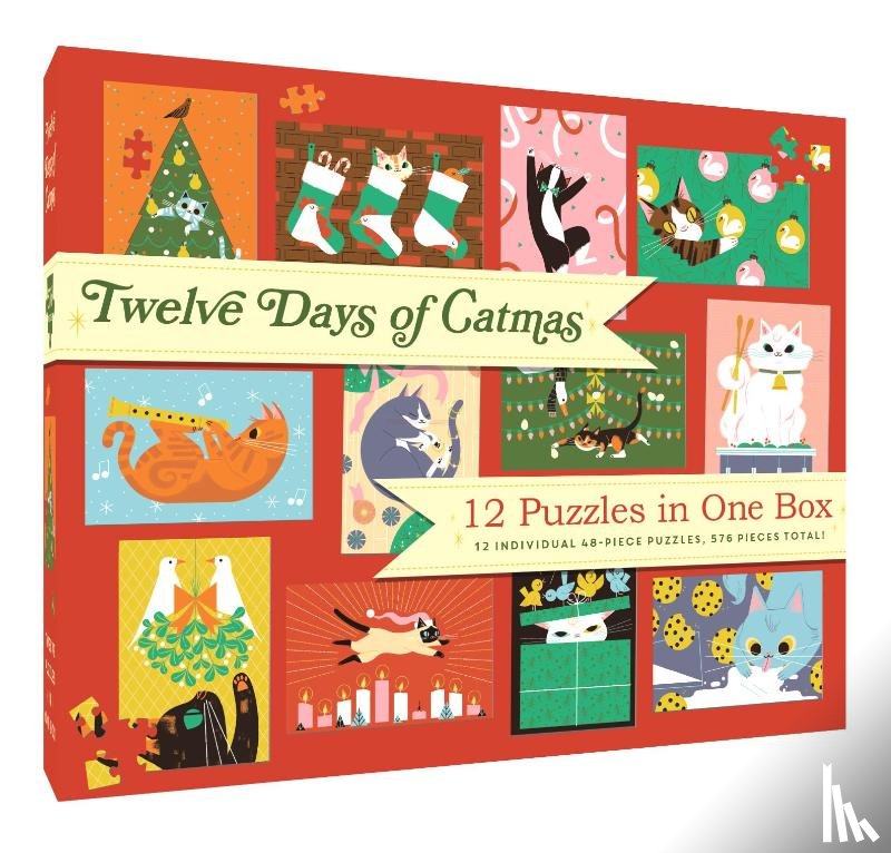 Chronicle Books - 12 Puzzles in One Box: Twelve Days of Catmas