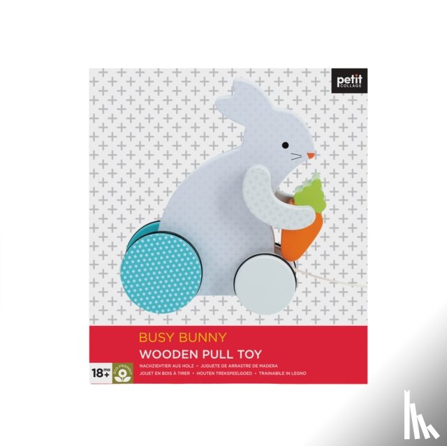 Petit Collage - Busy Bunny Wooden Pull Toy