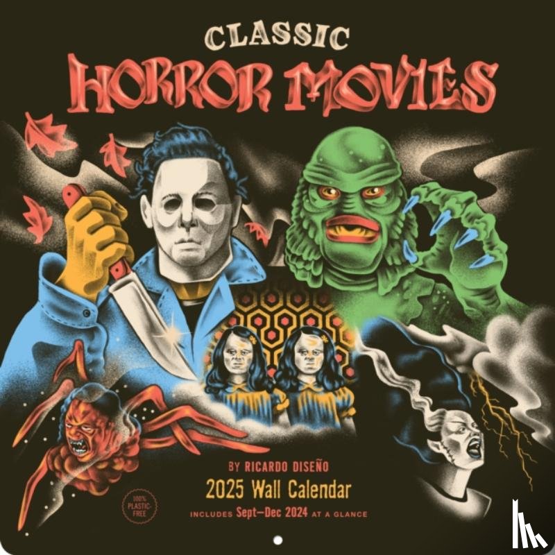 Diseno, Ricardo - Classic Horror Movies 2025 Wall Calendar