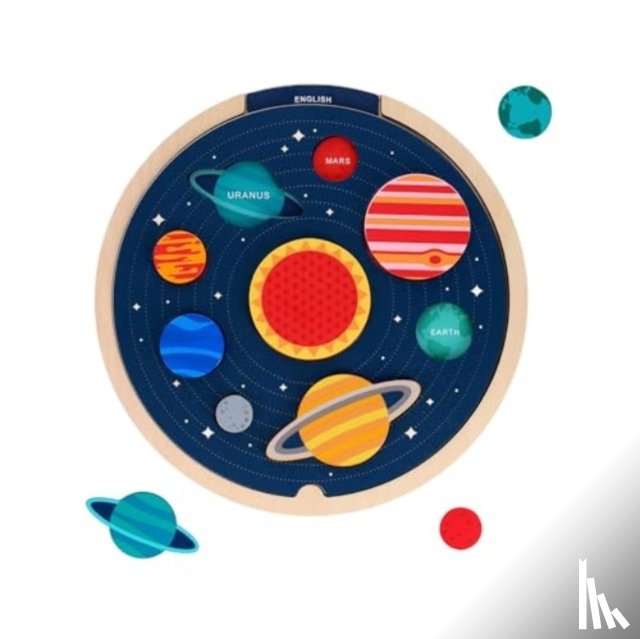 Petit Collage - Multi-Language Solar System Wooden Tray Puzzle