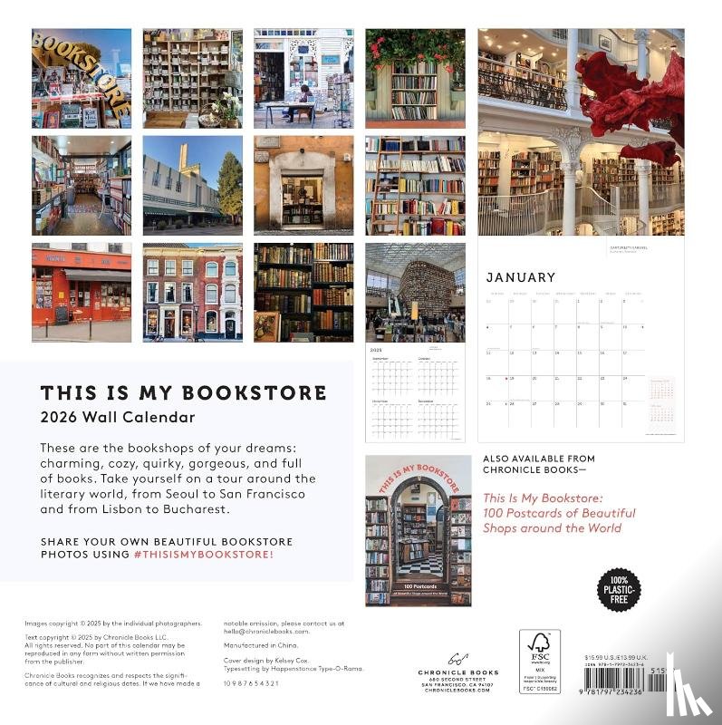 Chronicle Books - This Is My Bookstore 2026 Wall Calendar