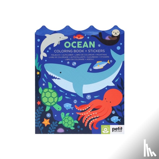 Petit Collage - Ocean Coloring Book + Stickers