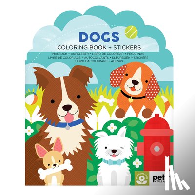 Petit Collage - Dogs Coloring Book + Stickers