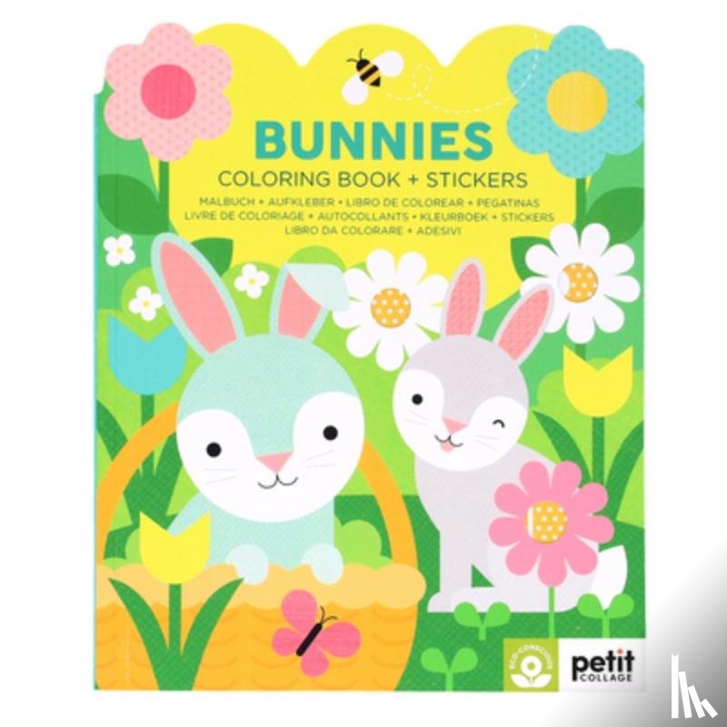 Petit Collage - Bunnies Coloring Book + Stickers
