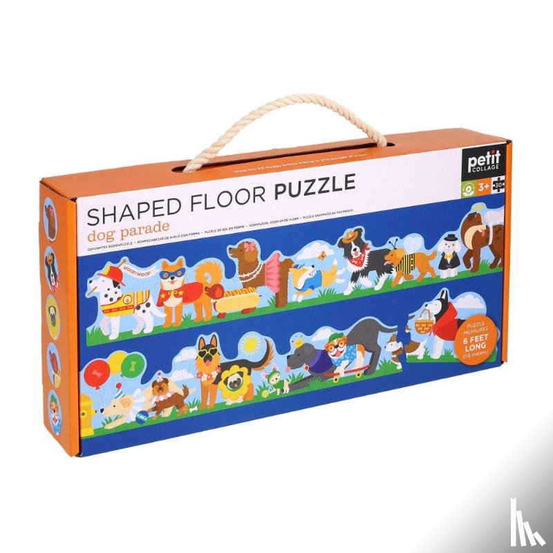 Petit Collage - Dog Parade Shaped Floor Puzzle