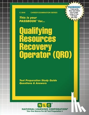 Passbooks - Qualifying Resources Recovery Operator (QRO)