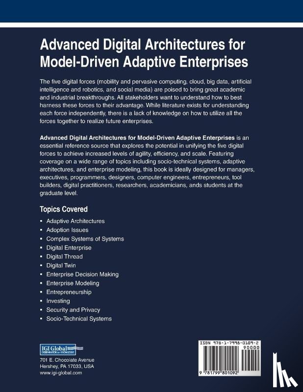  - Advanced Digital Architectures for Model-Driven Adaptive Enterprises