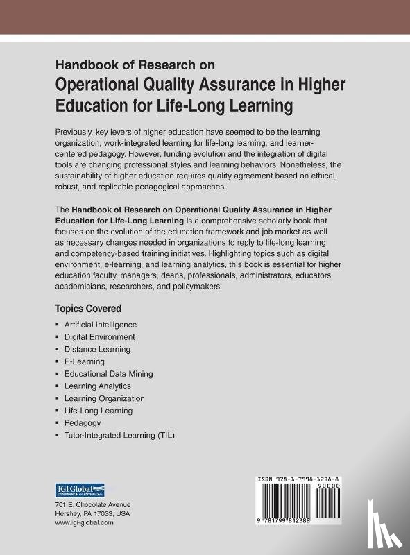  - Handbook of Research on Operational Quality Assurance in Higher Education for Life-Long Learning