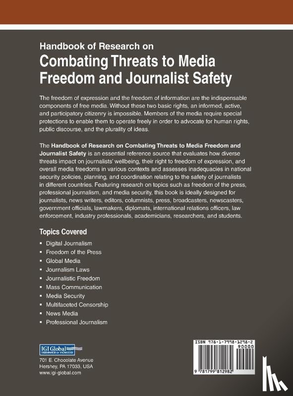  - Combating Threats to Media Freedom and Journalist Safety
