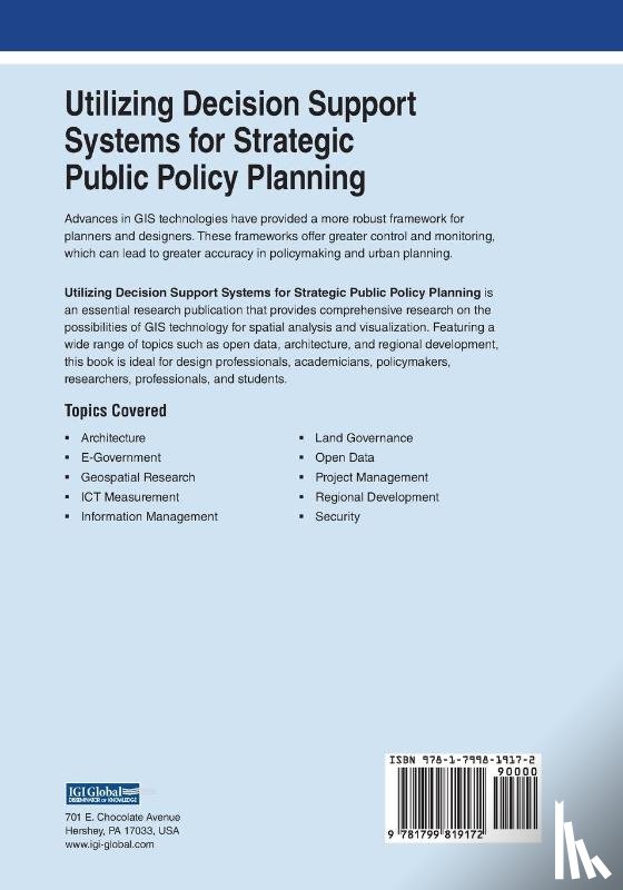Timoulali, Mohamed - Utilizing Decision Support Systems for Strategic Public Policy Planning