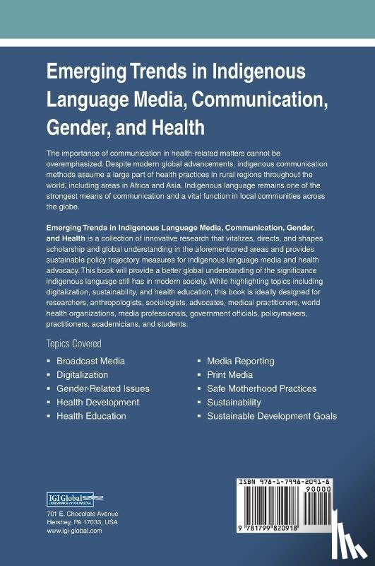  - Emerging Trends in Indigenous Language Media, Communication, Gender, and Health