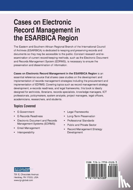  - Cases on Electronic Record Management in the ESARBICA Region