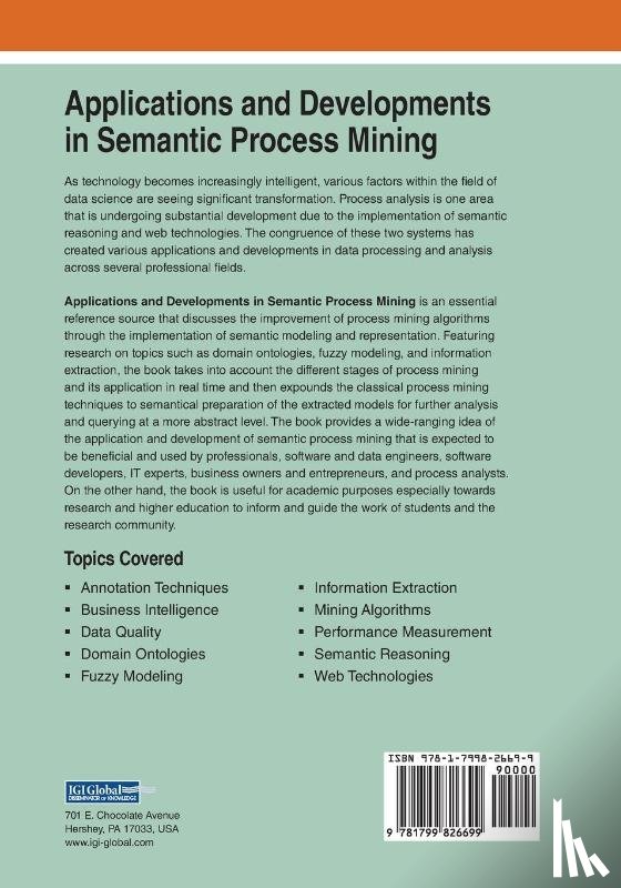 Okoye, Kingsley - Applications and Developments in Semantic Process Mining