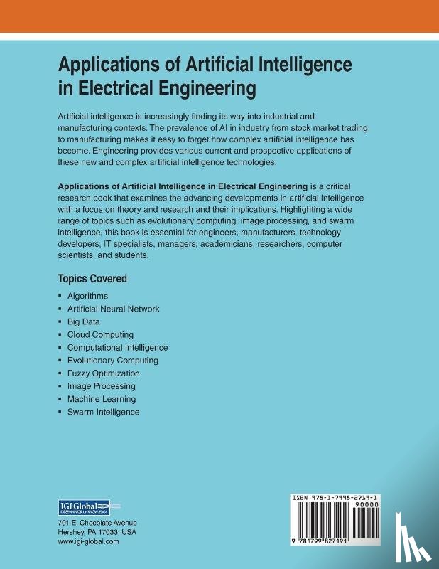  - Applications of Artificial Intelligence in Electrical Engineering