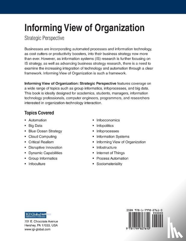 Travica, Bob - Informing View of Organization