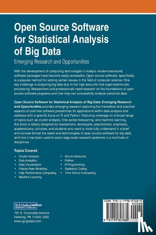  - Open Source Software for Statistical Analysis of Big Data