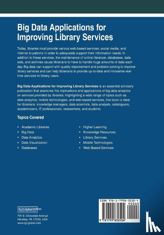  - Big Data Applications for Improving Library Services