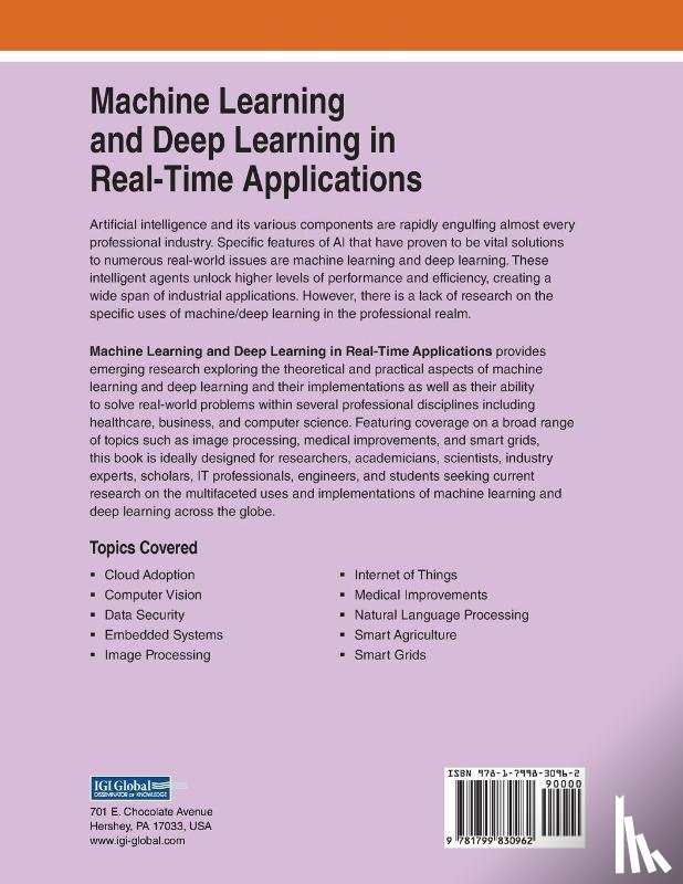  - Machine Learning and Deep Learning in Real-Time Applications