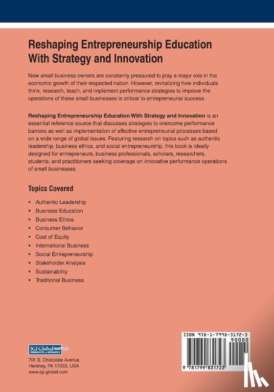  - Reshaping Entrepreneurship Education With Strategy and Innovation