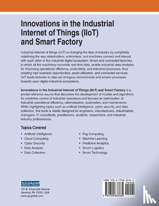 - Innovations in the Industrial Internet of Things (IIoT) and Smart Factory