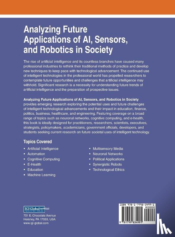  - Analyzing Future Applications of AI, Sensors, and Robotics in Society