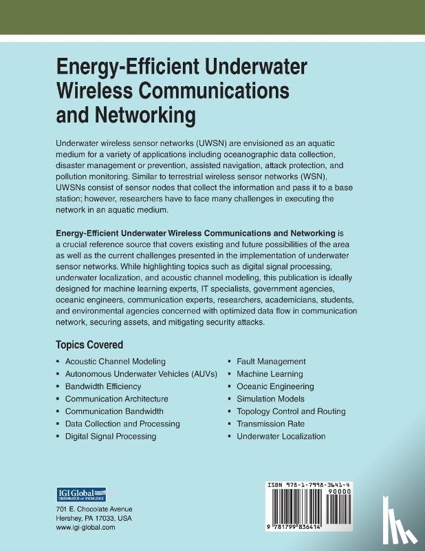  - Energy-Efficient Underwater Wireless Communications and Networking