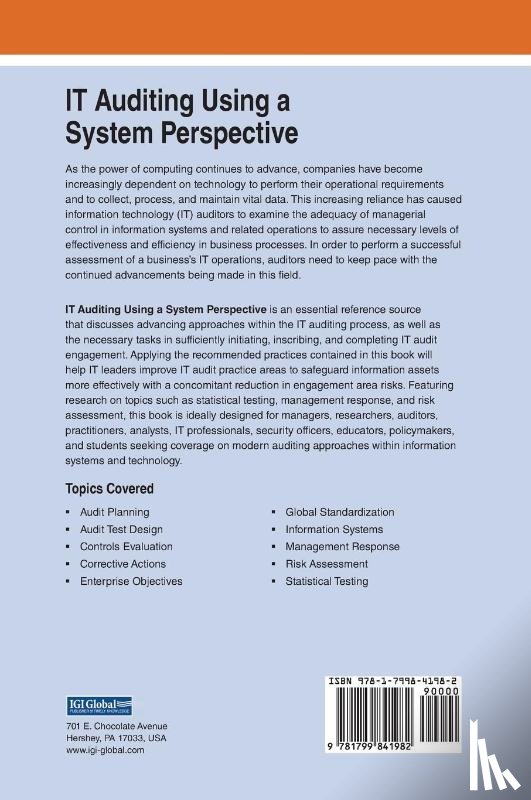 Davis, Robert Elliot - IT Auditing Using a System Perspective