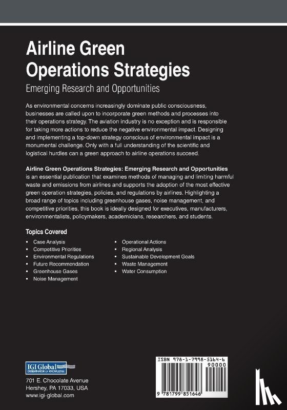 Migdadi, Yazan Khalid Abed-Allah - Airline Green Operations Strategies: Emerging Research and Opportunities