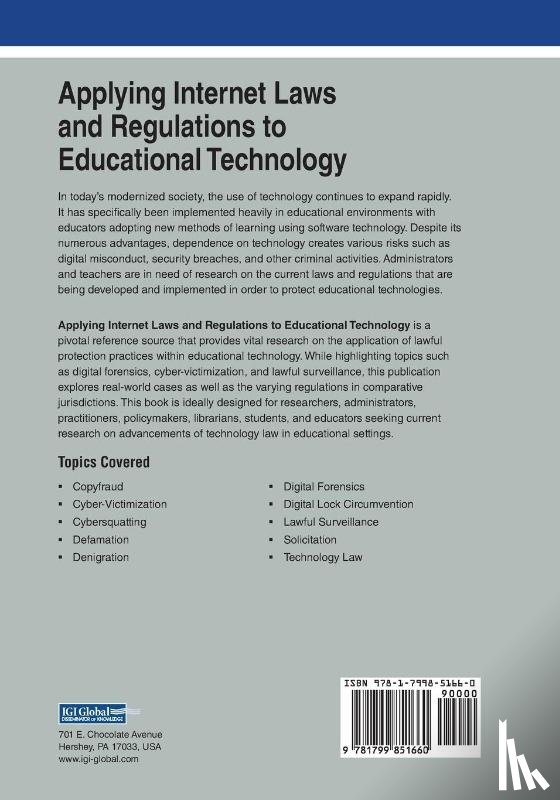 Mann, Bruce L. - Applying Internet Laws and Regulations to Educational Technology