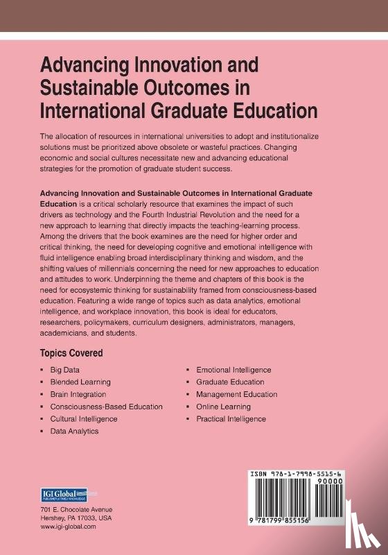  - Advancing Innovation and Sustainable Outcomes in International Graduate Education