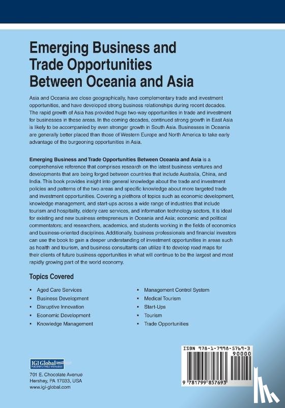  - Emerging Business and Trade Opportunities Between Oceania and Asia
