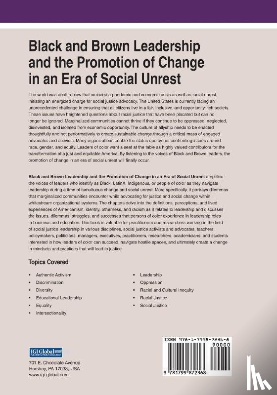  - Black and Brown Leadership and the Promotion of Change in an Era of Social Unrest
