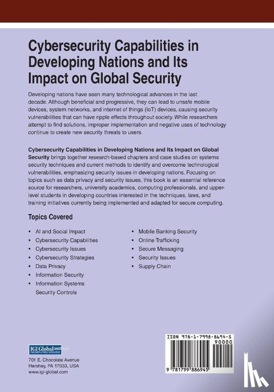  - Cybersecurity Capabilities in Developing Nations and Its Impact on Global Security