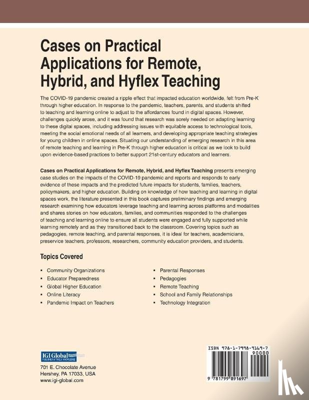  - Cases on Practical Applications for Remote, Hybrid, and Hyflex Teaching